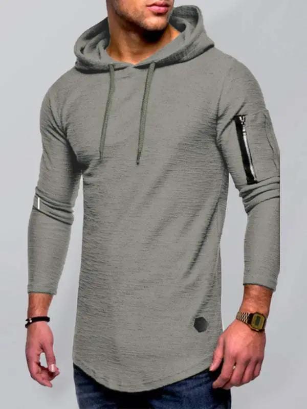 Stylish Comfort Men's Hooded Long-Sleeve T-Shirt for Every Occasion - MENLL